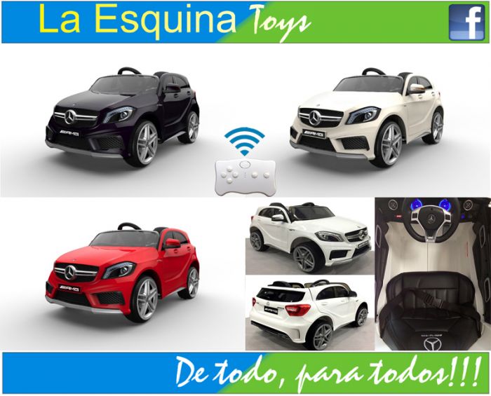 Carrito a control remoto para niÃ±os de 1 a 4 aÃ±os, con baterÃ­a recargable modelo Mercedes-Benz A45 AMG.